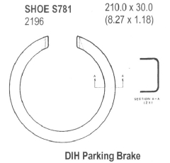 Handbremsbacken - Parking Shoes  GM Trucks Diverse 02->